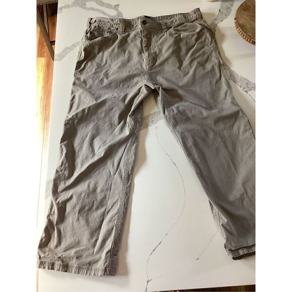 prAna Mens Breathe Utility Carpenter Pants Sz 42x30 Khaki Hiking Work - Picture 1 of 6